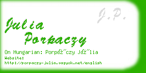 julia porpaczy business card